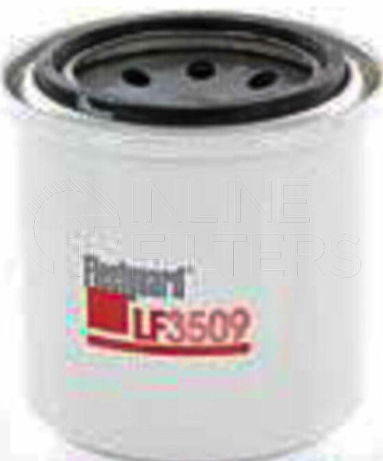 Fleetguard LF3509. Lube Filter. Main Cross Reference is Massey Ferguson 3283341M1. Fleetguard Part Type: LF_SPIN.