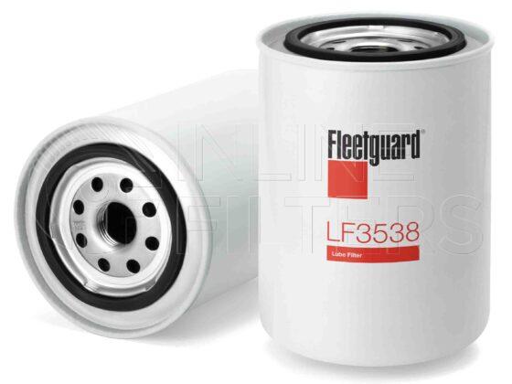 Fleetguard LF3538. For Standard version use LF581. Fleetguard Part Type: LF_SPIN.