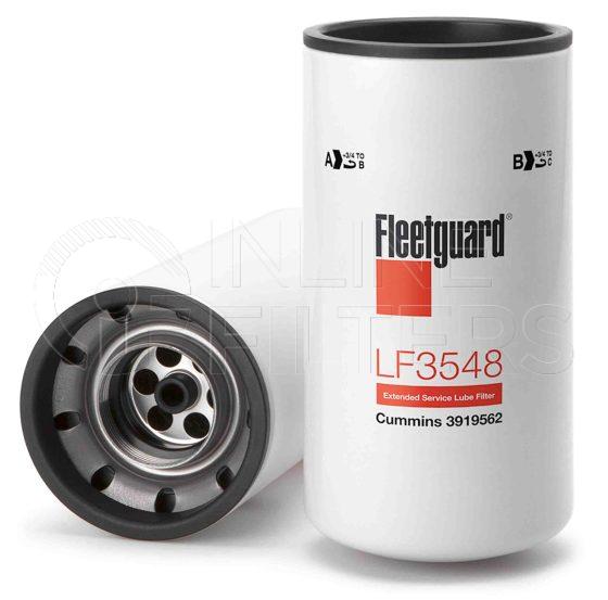 Fleetguard LF3548. Lube Filter Product – Brand Specific Fleetguard – Spin On Product Fleetguard filter product Lube Filter. For Upgrade use LF9548. Main Cross Reference is Case IHC J919562. Fleetguard Part Type: LF_COMBO. Comments: Combo style filter