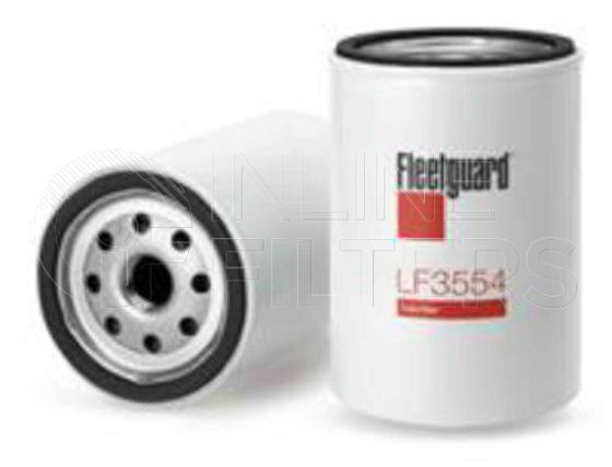 Fleetguard LF3554. Lube Filter. For Standard version use LF782. Fleetguard Part Type: LF_SPIN.