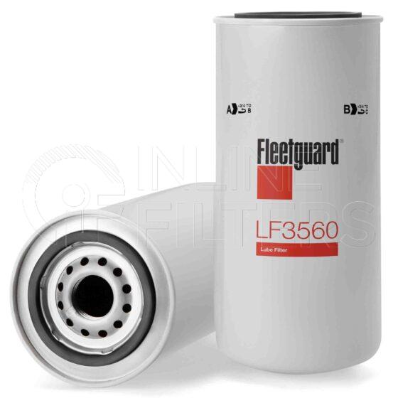 Fleetguard LF3560. For Standard version use LF3420. Fleetguard Part Type: LF_SPIN.