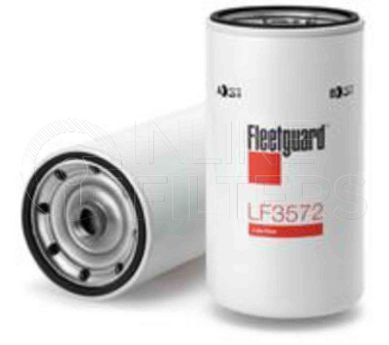 Fleetguard LF3572. Lube Filter Product – Brand Specific Fleetguard – Spin On Product Fleetguard filter product Lube Filter. Main Cross Reference is Iveco 1902093. Fleetguard Part Type: LF_SPIN. Comments: Bypass filter