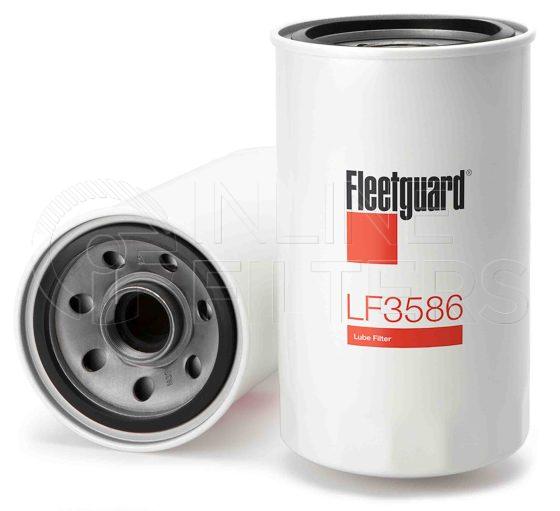 Fleetguard LF3586. Lube Filter. Main Cross Reference is Mitsubishi ME074013. Fleetguard Part Type: LF_SPIN.