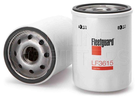 Fleetguard LF3615. Lube Filter. Main Cross Reference is Toyota 9091503004. Fleetguard Part Type: LF_SPIN.