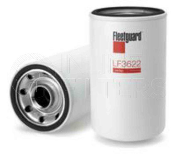 Fleetguard LF3622. Lube Filter Product – Brand Specific Fleetguard – Spin On Product Fleetguard filter product Lube Filter. For Short version use LF3622SC. Main Cross Reference is Isuzu 8970492820. Fleetguard Part Type LFSPINFL