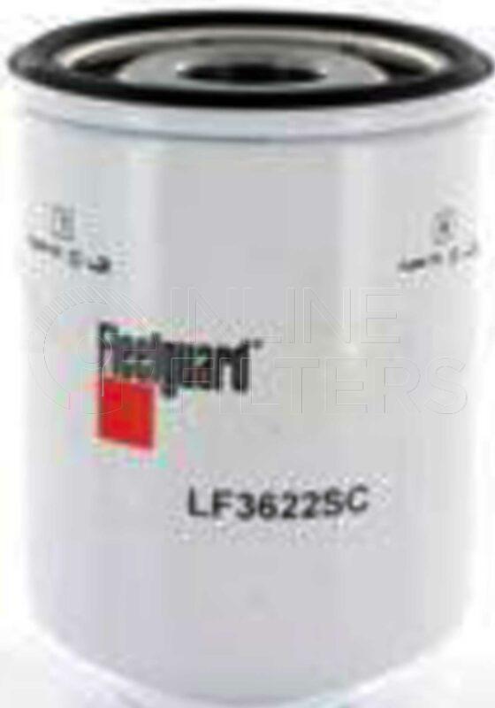 Fleetguard LF3622SC. Lube Filter. Main Cross Reference is Isuzu 8970492820. Fleetguard Part Type: LF_SPIN.