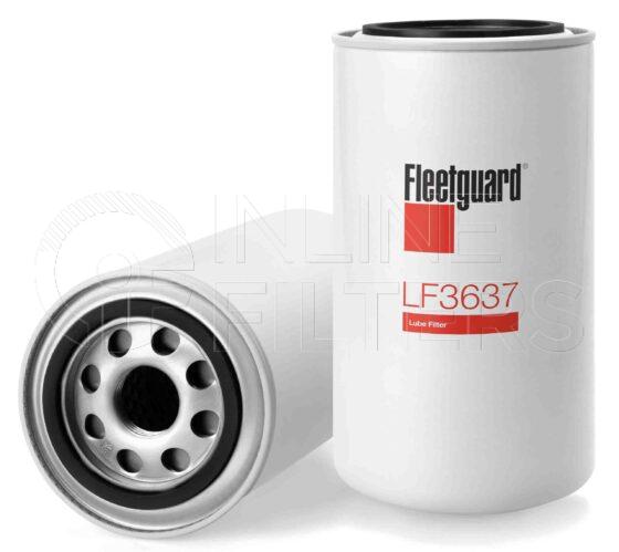Fleetguard LF3637. Lube Filter. Main Cross Reference is Doosan Daewoo 65055105009. Fleetguard Part Type: LF_SPIN.