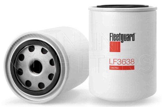 Fleetguard LF3638. Lube Filter. Main Cross Reference is Nissan FL20805D01. Fleetguard Part Type: LF_SPIN.