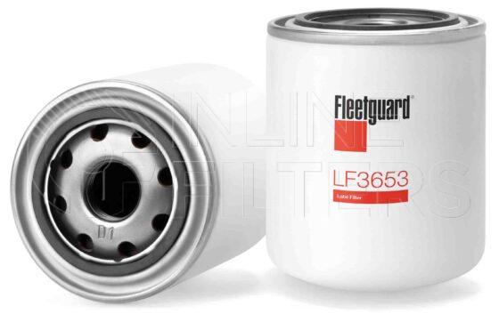 Fleetguard LF3653. Lube Filter. Main Cross Reference is Mitsubishi 3444022100. Fleetguard Part Type: LF_SPIN.