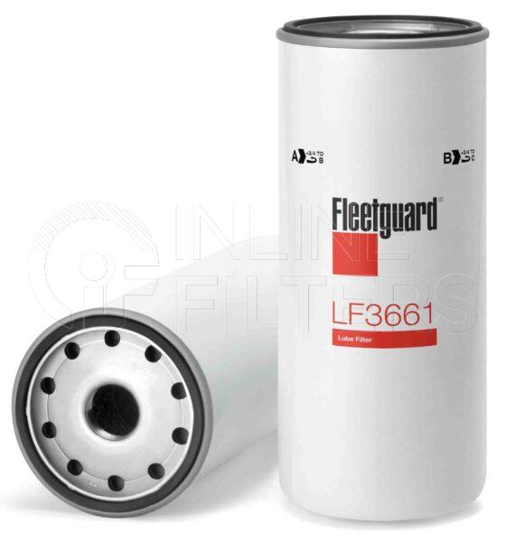 Fleetguard LF3661. Lube Filter. Main Cross Reference is Valtra Valmet 836336459. Fleetguard Part Type: LF_SPIN.
