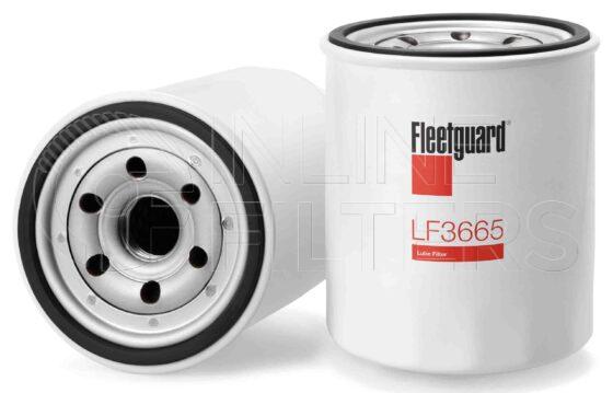 Fleetguard LF3665. Lube Filter. Main Cross Reference is Mazda SL0223802. Fleetguard Part Type: LF_SPIN.