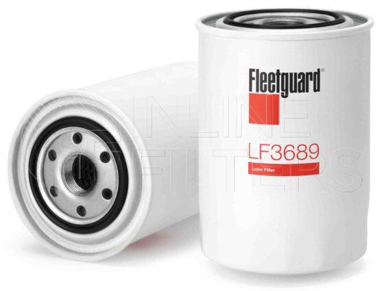 Fleetguard LF3689. Lube Filter. Main Cross Reference is Hino 156071480. Fleetguard Part Type: LF_SPIN.