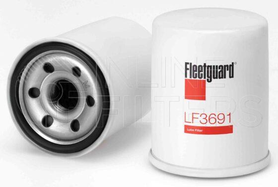 Fleetguard LF3691. Lube Filter. Main Cross Reference is Mazda JEYO14302. Fleetguard Part Type: LF_SPIN.
