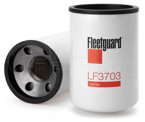 Fleetguard LF3703. Lube Filter Product – Brand Specific Fleetguard – Spin On Product Fleetguard filter product Lube Filter. For Service Part use 3958392S. Main Cross Reference is Alaska Diesel 2401002. Fleetguard Part Type LF_SPIN