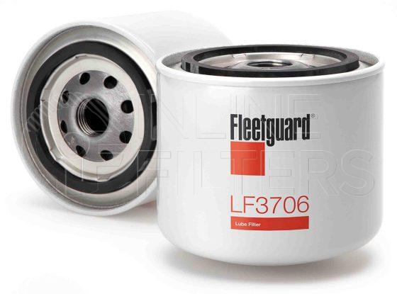 Fleetguard LF3706. Lube Filter. Main Cross Reference is Case IHC 126385A1. Fleetguard Part Type: LF_SPIN.