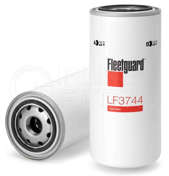 Fleetguard LF3744. Lube Filter. Main Cross Reference is Liebherr 5700043. Fleetguard Part Type: LF_SPIN.