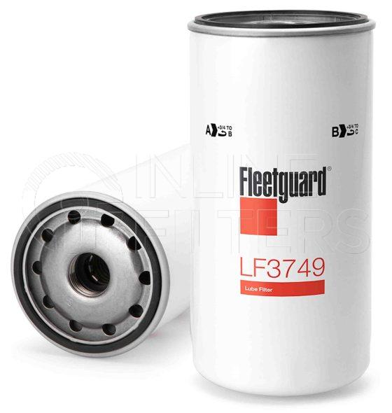 Fleetguard LF3749. Lube Filter Product – Brand Specific Fleetguard – Spin On Product Fleetguard filter product Lube Filter. Main Cross Reference is Liebherr 7381111. Fleetguard Part Type: LF_SPIN. Comments: delivered without removal nut