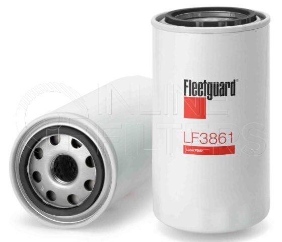 Fleetguard LF3861. Lube Filter. Main Cross Reference is New Holland 86605897. Fleetguard Part Type: LF_SPIN.