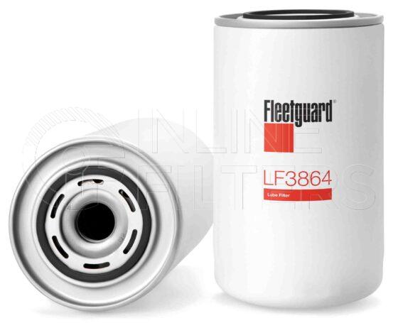 Fleetguard LF3864. Lube Filter. Main Cross Reference is Iveco 8014680. Fleetguard Part Type: LF_SPIN.