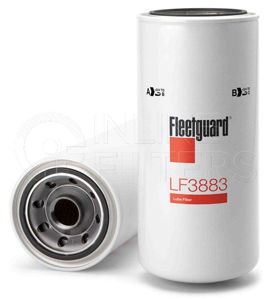 Fleetguard LF3883. Lube Filter Product – Brand Specific Fleetguard – Spin On Product Fleetguard filter product Lube Filter. For Venturi version use LF9026. Main Cross Reference is International 1833121C1. Fleetguard Part Type LFSPINFL