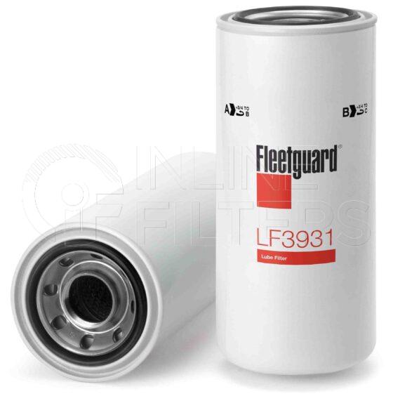 Fleetguard LF3931. Lube Filter Product – Brand Specific Fleetguard – Undefined Product Fleetguard filter product Lube Filter. For Standard version use LF3781. For Upgrade use LF9931. Main Cross Reference is Vauxhall GM 23550401. Fleetguard Part Type: LF_FULL. Comments: Stratapore Media