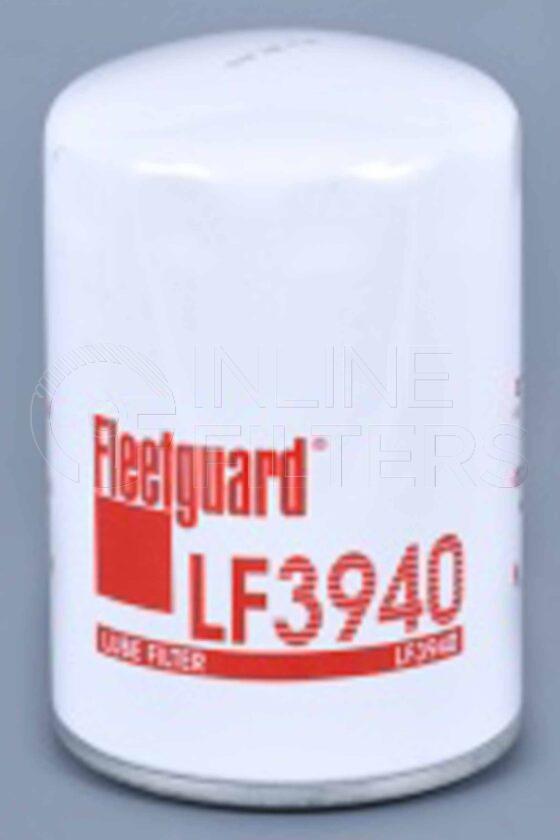 Fleetguard LF3940. Lube Filter. Main Cross Reference is Iveco 2992188. Fleetguard Part Type: LF_SPIN.