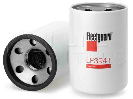 Fleetguard LF3941. Lube Filter Product – Brand Specific Fleetguard – Undefined Product Fleetguard filter product Lube Filter. For Service Part use 3958392S. Main Cross Reference is John Deere RE506178. Fleetguard Part Type LF