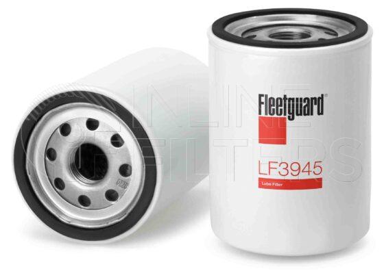 Fleetguard LF3945. Lube Filter Product – Brand Specific Fleetguard – Spin On Product Fleetguard filter product Lube Filter. For Upgrade use LF16104. Main Cross Reference is Vauxhall GM 25014377. Fleetguard Part Type: LF_SPIN. Comments: various light truck and auto with Vortex engines Product is not available in all regions of the world