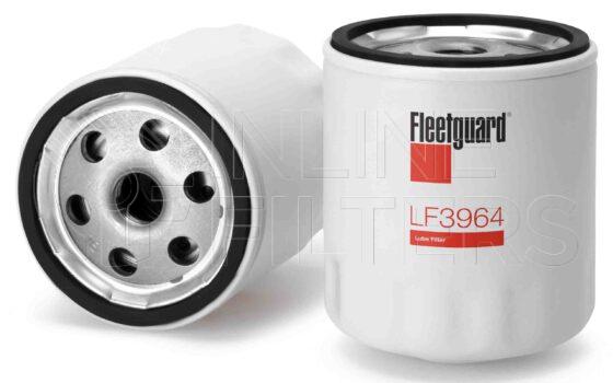 Fleetguard LF3964. Lube Filter. Main Cross Reference is Quincy 110814. Fleetguard Part Type: LF_SPIN.