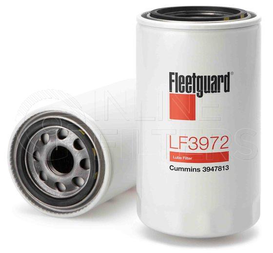 Fleetguard LF3972. Lube Filter Product – Brand Specific Fleetguard – Spin On Product Fleetguard filter product Lube Filter. For Stratapore version use LF16035. For Upgrade use LF16035. Main Cross Reference is Chrysler Dodge 5083285AA. Fleetguard Part Type LFSPINFL