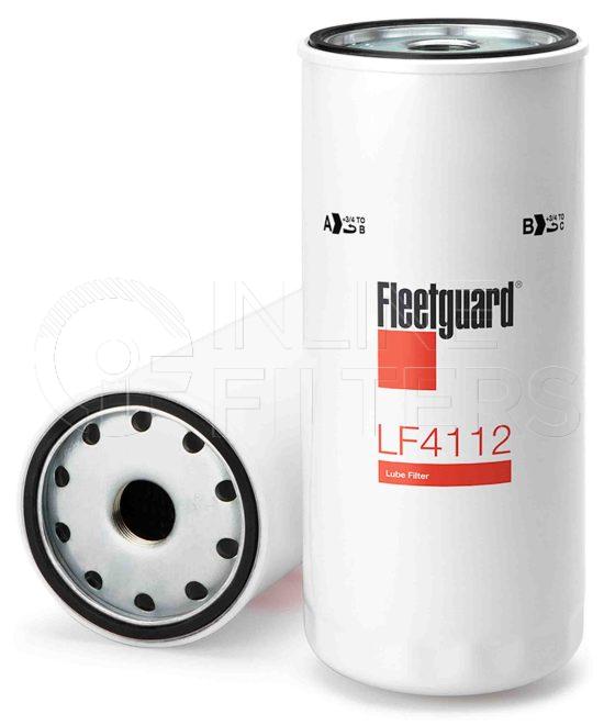 Fleetguard LF4112. Lube Filter. Main Cross Reference is Deutz AG Fahr KHD 1174420. Fleetguard Part Type: LF_SPIN.