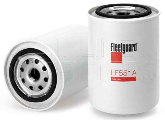Fleetguard LF551A. Lube Filter Product – Brand Specific Fleetguard – Spin On Product Fleetguard filter product Lube Filter. For Upgrade use LF3487. Main Cross Reference is Case IHC 1959757C1. Fleetguard Part Type LF_SPIN