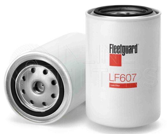 Fleetguard LF607. Lube Filter. Main Cross Reference is Fiat Allis 74512207. Fleetguard Part Type: LF_SPIN.