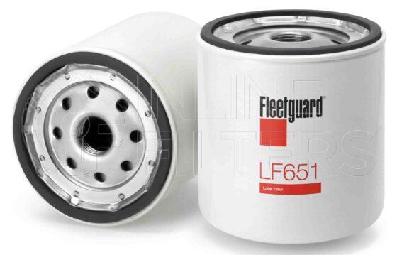 Fleetguard LF651. Lube Filter. For Upgrade use LF3488. Main Cross Reference is AC PF25. Fleetguard Part Type: LFSPINFL.