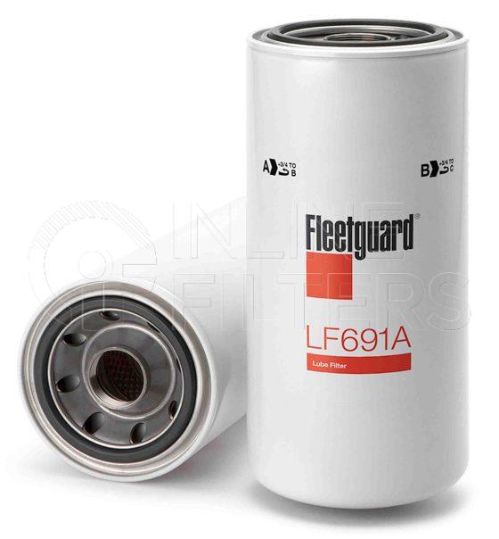 Fleetguard LF691A. Lube Filter Product – Brand Specific Fleetguard – Spin On Product Spin on lube filter Upgrade FFG-LF3566 Filter Removal Tool FFG-3838290S
