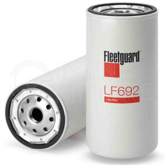 Fleetguard LF692. Lube Filter Product – Brand Specific Fleetguard – Spin On Product Fleetguard filter product Lube Filter. For Short version use LF653. Main Cross Reference is Vauxhall GM 6439034. Fleetguard Part Type LFSPINFL
