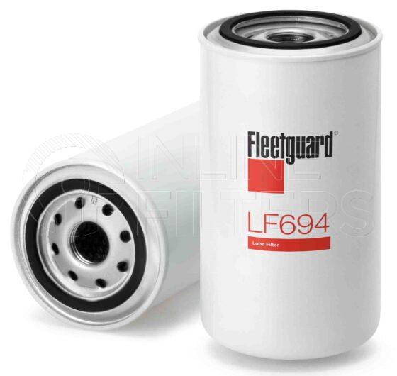 Fleetguard LF694. Lube Filter Product – Brand Specific Fleetguard – Spin On Product Fleetguard filter product Lube Filter. Main Cross Reference is Thermoking 113712. Fleetguard Part Type: LF_SPIN. Comments: Standard Service Interval