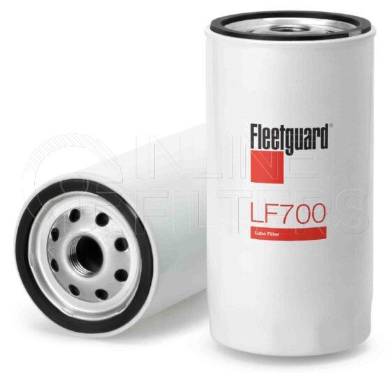 Fleetguard LF700. Lube Filter. Main Cross Reference is Perkins 2654408. Fleetguard Part Type: LF_SPIN.