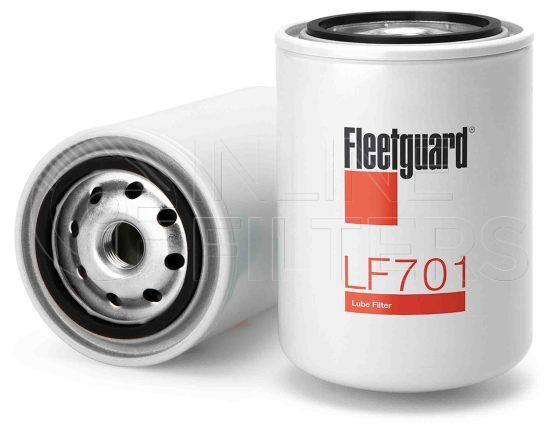 Fleetguard LF701. Lube Filter. Main Cross Reference is Eagle 57247. Fleetguard Part Type: LF_SPIN. Standpipe.