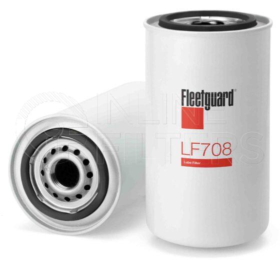 Fleetguard LF708. Lube Filter. Main Cross Reference is Komatsu 6002115213. Fleetguard Part Type: LF_SPIN.
