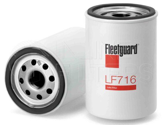 Fleetguard LF716. Lube Filter. Main Cross Reference is Ford D27Z6731A. Fleetguard Part Type: LFSPINFL.