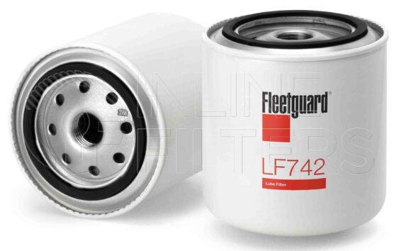 Fleetguard LF742. Lube Filter. Main Cross Reference is Kubota 1540232090. Fleetguard Part Type: LF_SPIN.