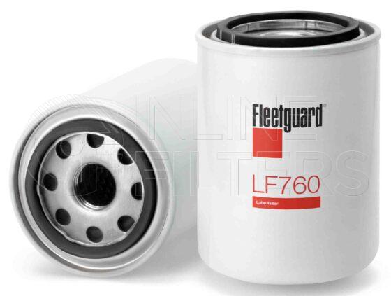 Fleetguard LF760. Lube Filter. Main Cross Reference is Vauxhall GM 25012636. Fleetguard Part Type: LF_SPIN.