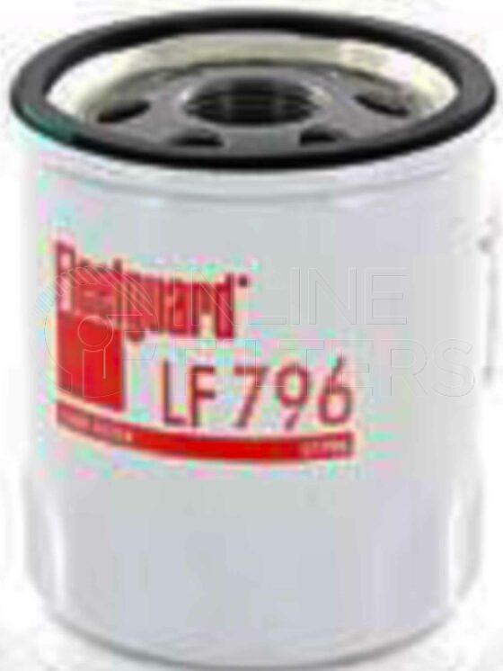 Fleetguard LF796. Lube Filter Product – Brand Specific Fleetguard – Spin On Product Fleetguard filter product Lube Filter. Main Cross Reference is AC PF39. Fleetguard Part Type: LF_SPIN. Comments: Product is not available in all regions of the world