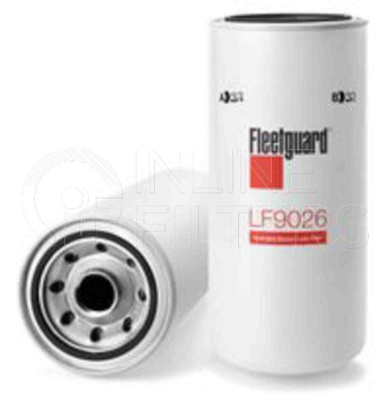 Fleetguard LF9026. Lube Filter Product – Brand Specific Fleetguard – Spin On Product Fleetguard filter product Lube Filter. Main Cross Reference is Engines ES9026. Fleetguard Part Type: LF_COMBO. Comments: Stratapore Venturi Combo