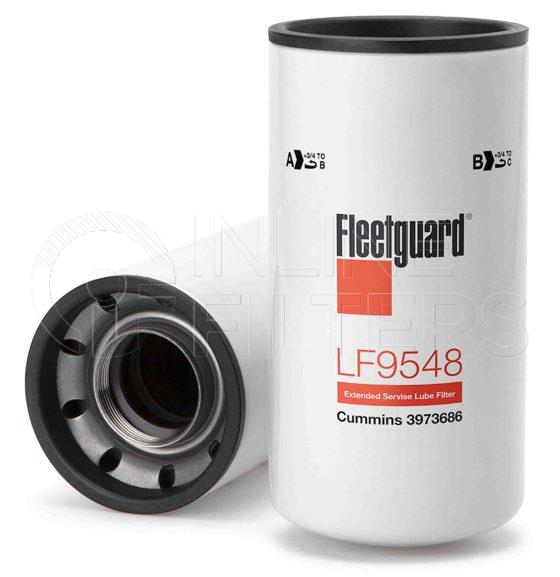 Fleetguard LF9548. Lube Filter Product – Brand Specific Fleetguard – Spin On Product Fleetguard filter product Lube Filter. For Standard version use LF3548. Fleetguard Part Type: LF_COMBO. Comments: Stratapore Venturi Combo