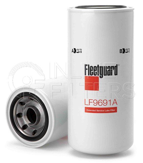 Fleetguard LF9691A. Lube Filter Product – Brand Specific Fleetguard – Spin On Product Fleetguard filter product Lube Filter. For Standard version use LF3566. Fleetguard Part Type: LF_COMBO. Comments: Stratapore Venturi Combo Filter