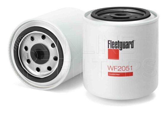 Fleetguard WF2051. Water Filter. Fleetguard Part Type: WF_SPIN. Comments: Cummins 11/16 w/16 DCA2-4 units.
