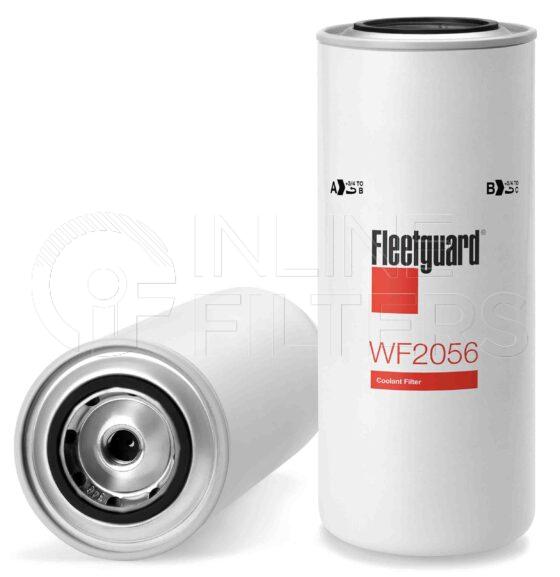 Fleetguard WF2056. Water Filter Product – Brand Specific Fleetguard – Spin On Product Fleetguard filter product Water Filter. Main Cross Reference is Caterpillar 1W5518. Fleetguard Part Type: WF_SPIN. Comments: Cummins 11/16 w/16 DCA2-34 units