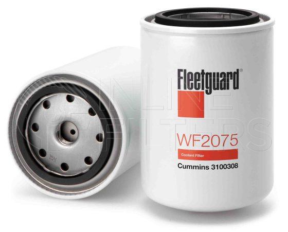 Fleetguard WF2075. Water Filter Product – Brand Specific Fleetguard – Spin On Product Fleetguard filter product Water Filter. Fleetguard Part Type: WF_SPIN. Comments: Cummins 11/16 w/16 DCA4-15 units For Brazil Market, use WF2175. DCA4 x 15 Units